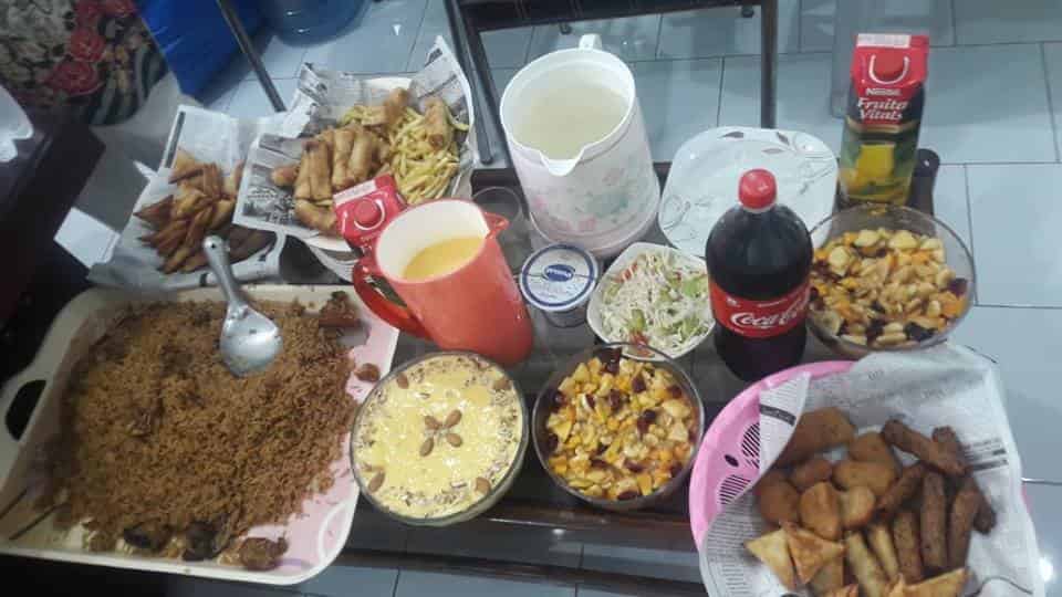 Ramadan Aftar with traditional Pakistani food at Lahore Girls Hostel.